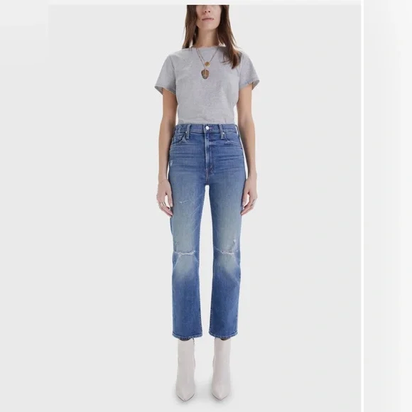 Mother - High Waisted Rider Ankle - color Far Beyond The Sky - size 28 - Picture 2 of 5